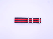 Load image into Gallery viewer, Hadley-Roma 18Mm Premium Nato Style Nylon Red/black Stripe Watch Band Bands