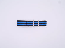 Load image into Gallery viewer, Hadley-Roma 22Mm Premium Nato Style Nylon Blue/black Stripe Watch Band Bands