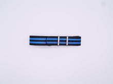 Load image into Gallery viewer, Hadley-Roma 22Mm Premium Nato Style Nylon Blue/black Stripe Watch Band Bands
