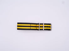 Load image into Gallery viewer, Hadley-Roma 22Mm Premium Nato Style Nylon Yellow/black Stripe Watch Band Bands