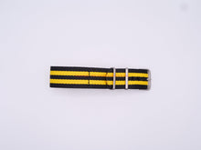 Load image into Gallery viewer, Hadley-Roma 22Mm Premium Nato Style Nylon Yellow/black Stripe Watch Band Bands
