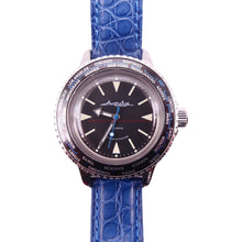 Load image into Gallery viewer, Vostok Amphibian Classic 120512 With Auto-Self Winding Mod + Bezel Genuine Alligator Leather Strap