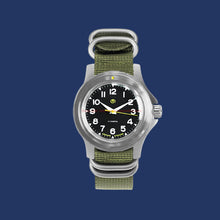 Load image into Gallery viewer, Vostok Komandirskie 18021B With Auto-Self Winding + Nylon (Zulu) Strap Watches