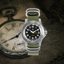 Load image into Gallery viewer, Vostok Komandirskie 18021B With Auto-Self Winding + Nylon (Zulu) Strap Watches