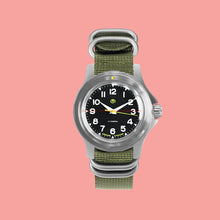Load image into Gallery viewer, Vostok Komandirskie 18021B With Auto-Self Winding + Nylon (Zulu) Strap Watches
