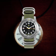 Load image into Gallery viewer, Vostok Komandirskie 18021B With Auto-Self Winding + Nylon (Zulu) Strap Watches