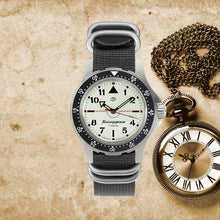 Load image into Gallery viewer, Vostok Komandirskie 18028A With Auto-Self Winding Full Lume Dial + Hands Nylon (Zulu) Strap Watches