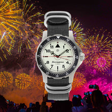Load image into Gallery viewer, Vostok Komandirskie 18028A With Auto-Self Winding Full Lume Dial + Hands Nylon (Zulu) Strap Watches