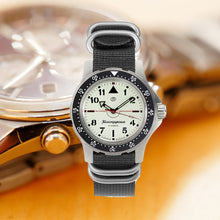 Load image into Gallery viewer, Vostok Komandirskie 18028A With Auto-Self Winding Full Lume Dial + Hands Nylon (Zulu) Strap Watches