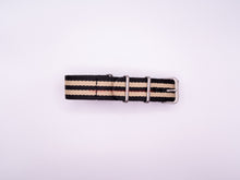 Load image into Gallery viewer, Hadley-Roma 18Mm Premium Nato Style Nylon Khaki Stripe Watch Band Bands
