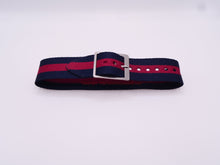 Load image into Gallery viewer, Hadley-Roma 18Mm Premium Regimental Style Nylon Burgundy/navy Watch Band Bands
