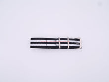 Load image into Gallery viewer, Hadley-Roma 20Mm Premium Nato Style Nylon White/black Stripe Watch Band Bands
