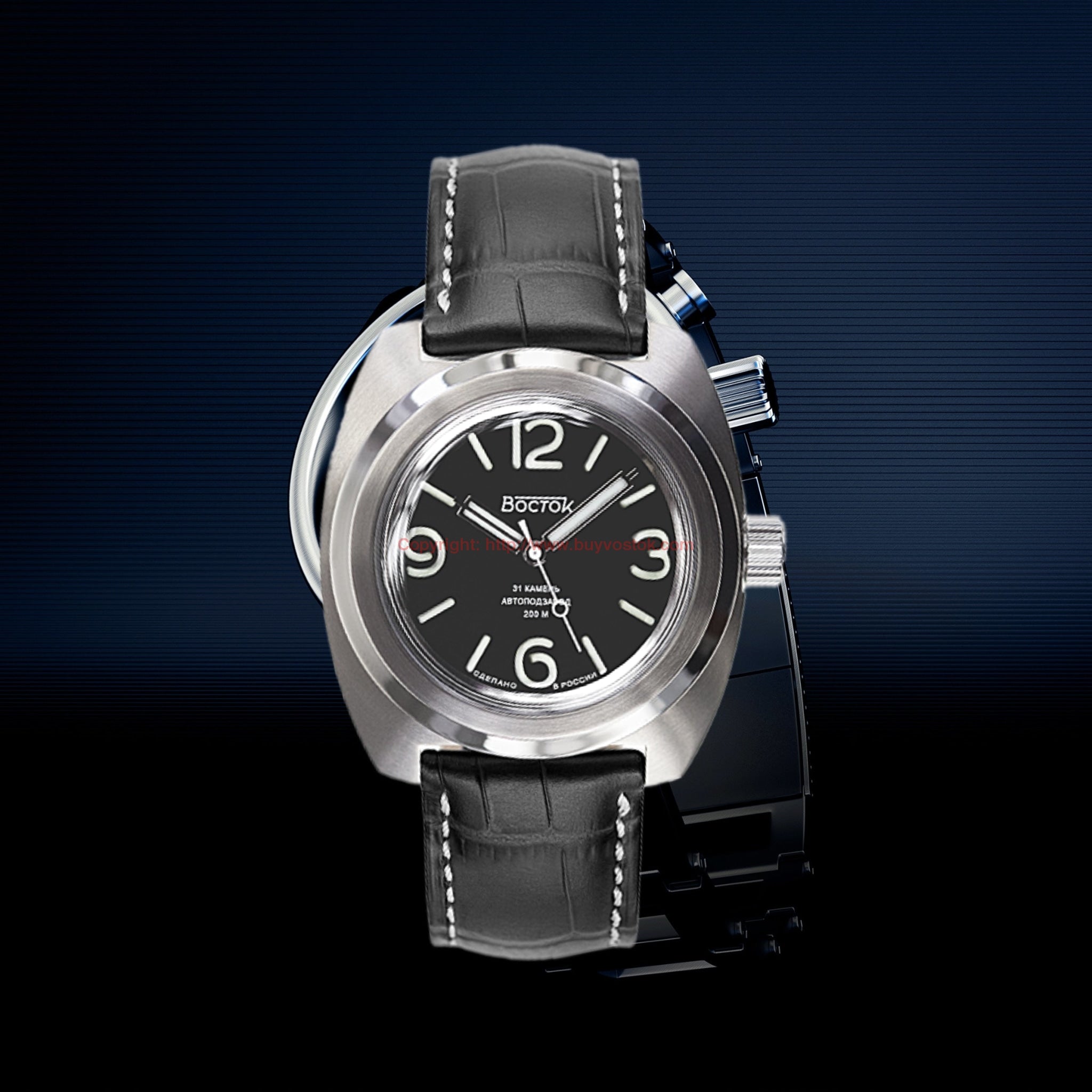 茶 bk Vostok Amphibia Classic 170548 
