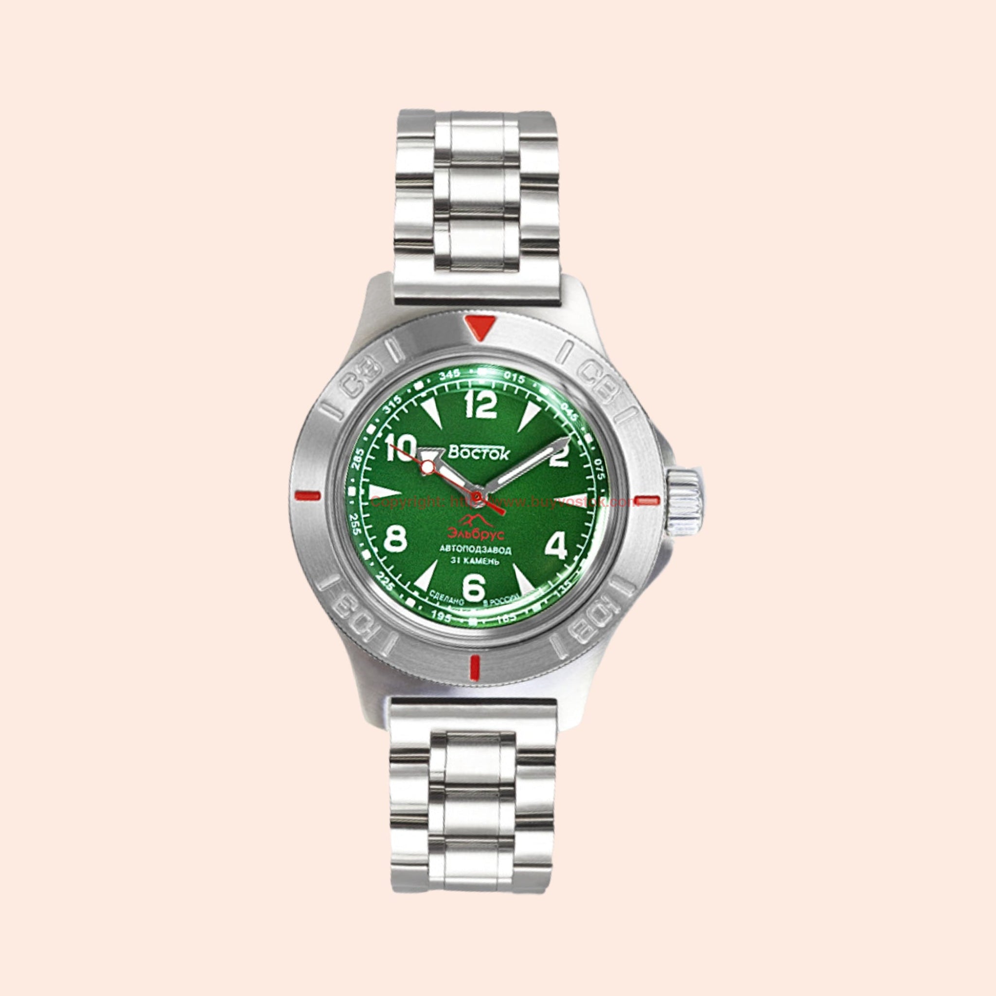 m*i様 アブラハム渓谷('93ポルトガル/仏/スイス) Vostok Amphibian Classic 74093B Mount Elbrus with Auto-Self Winding