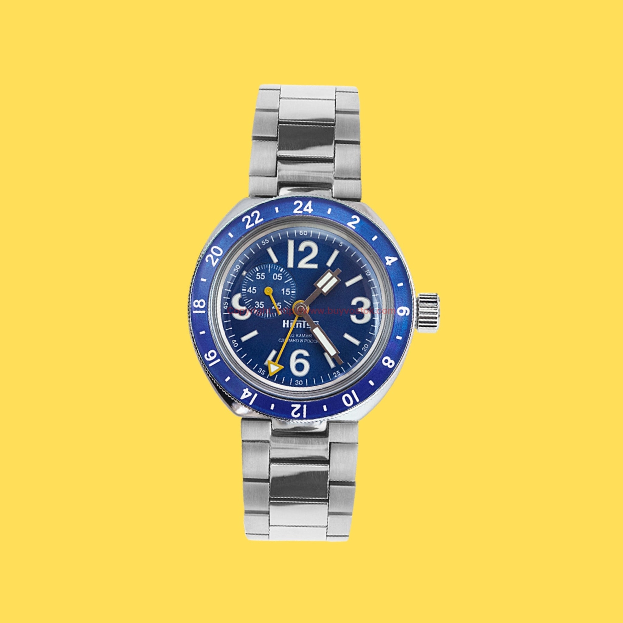 Vostok Amphibian Neptune 96073A GMT with Auto Self Winding