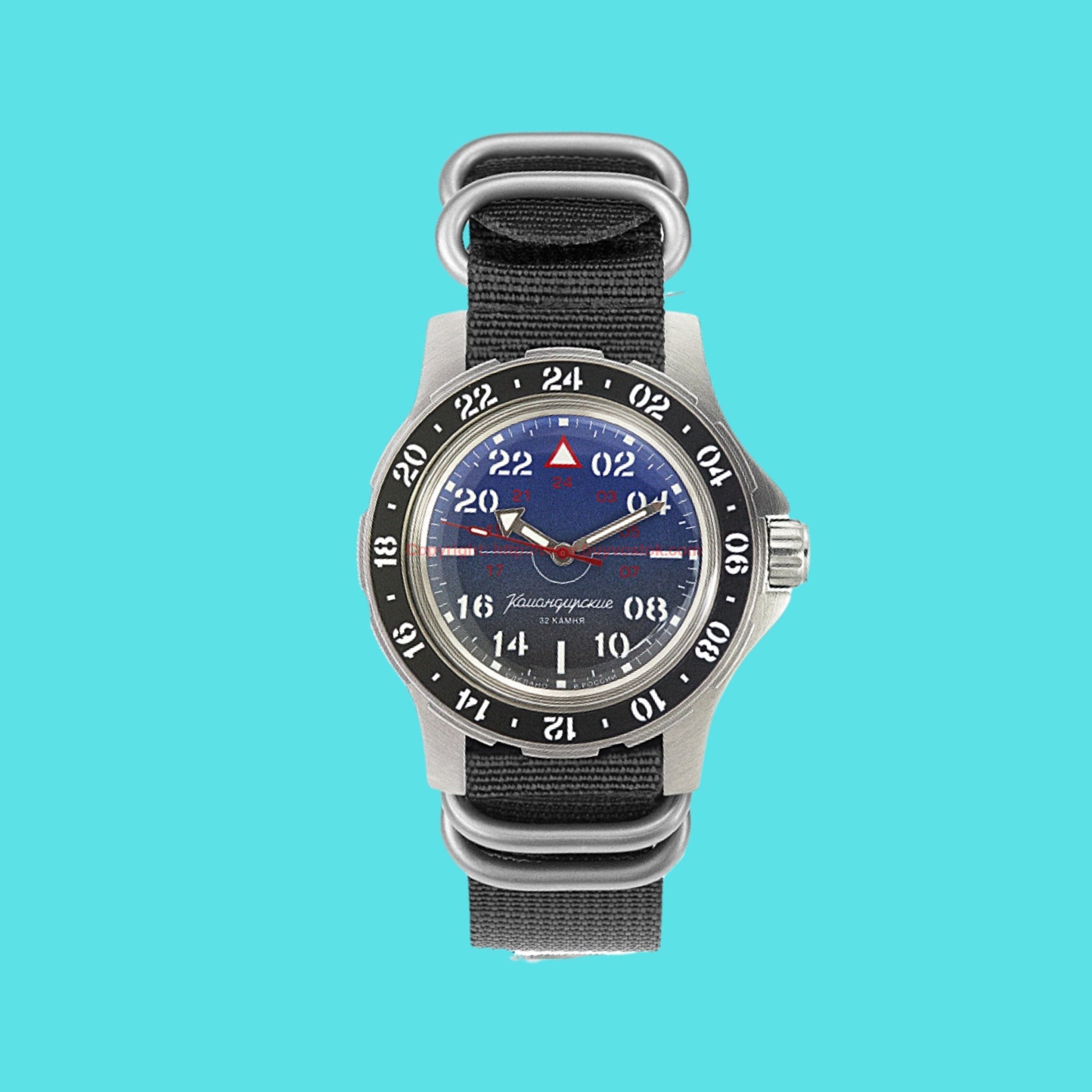 Vostok Komandirskie 18021A with Auto-Self Winding + Nylon (ZULU) Strap