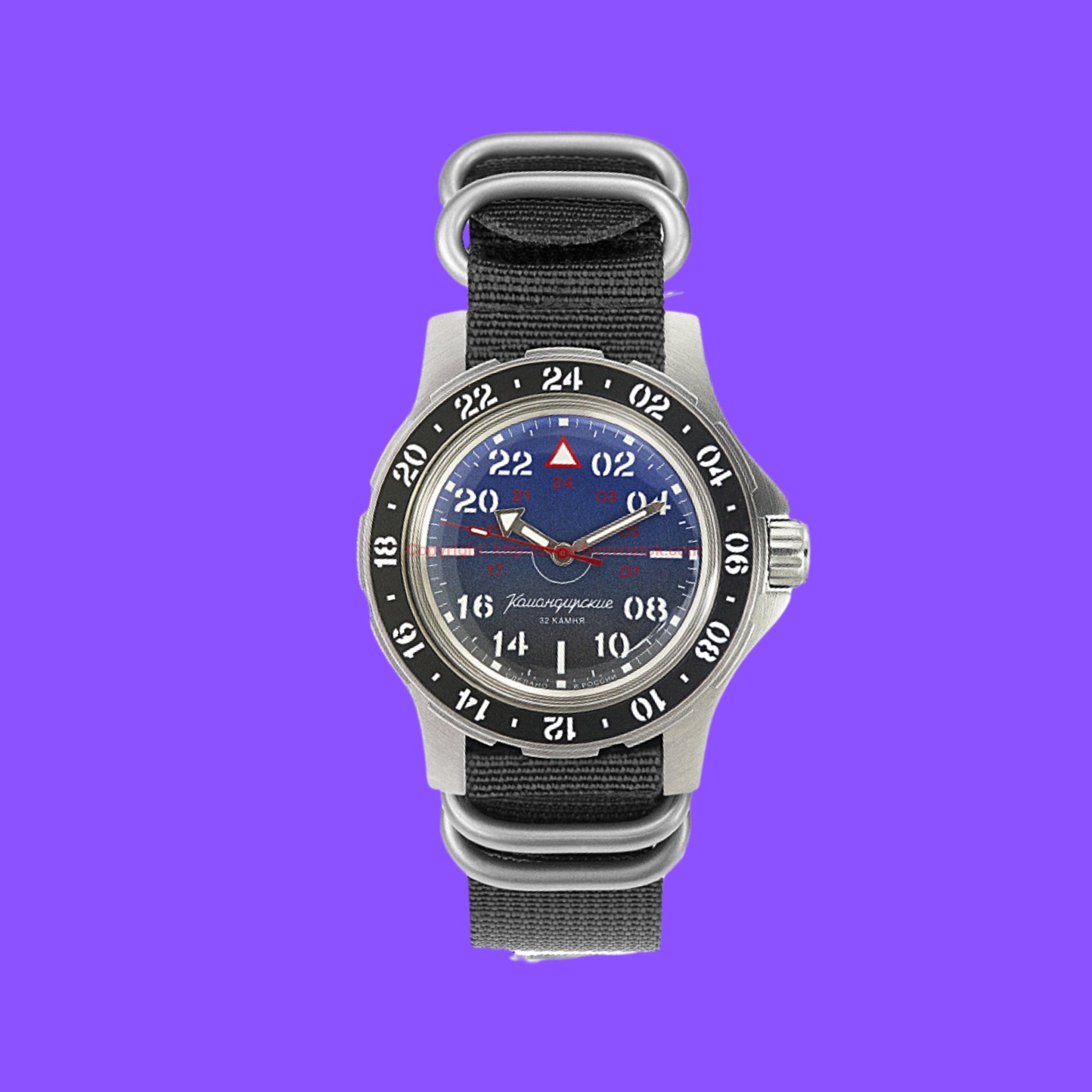 Vostok Komandirskie 18021A with Auto-Self Winding + Nylon (ZULU) Strap