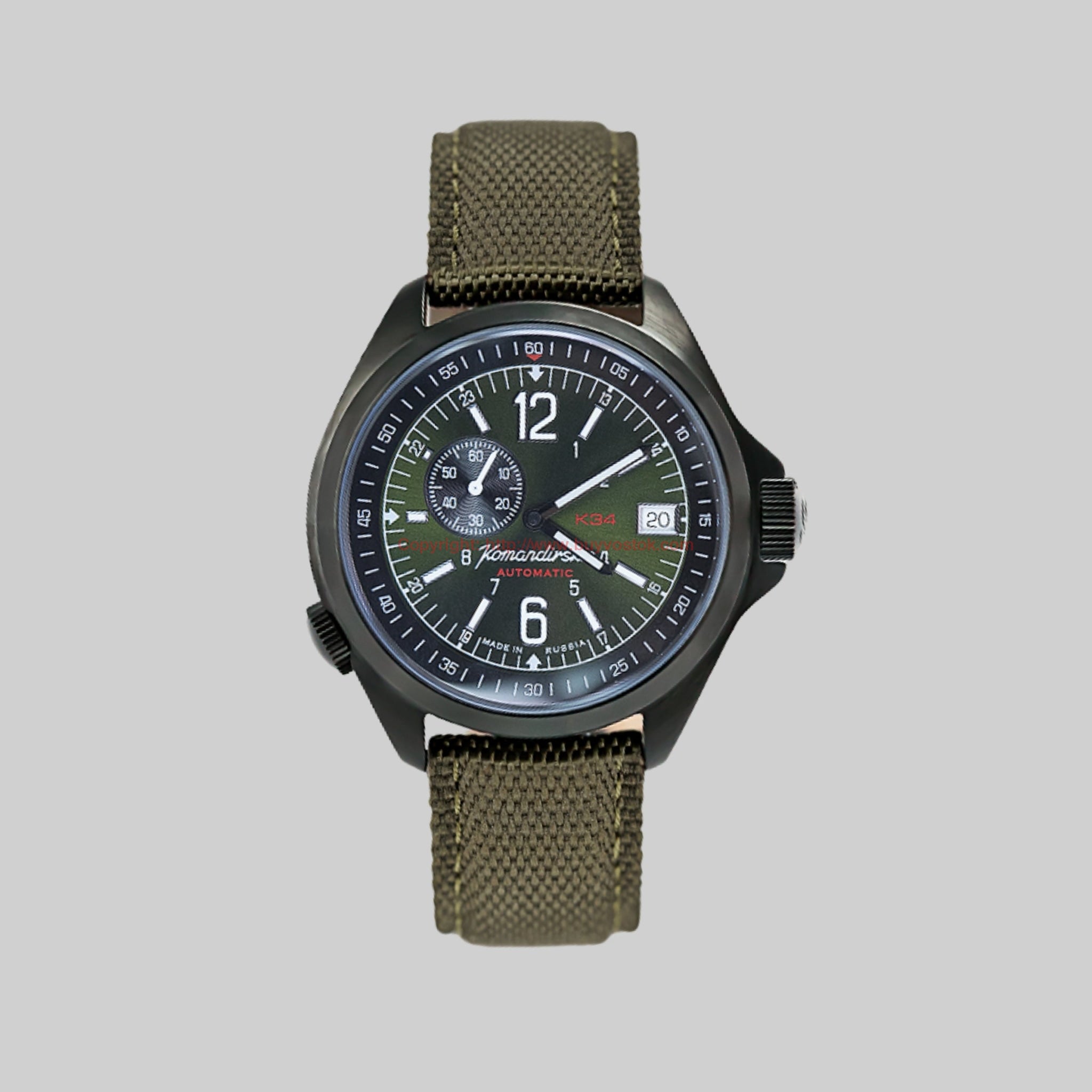 Vostok Komandirskie K34 476966 with AutoSelf Winding, Mineral Glass,