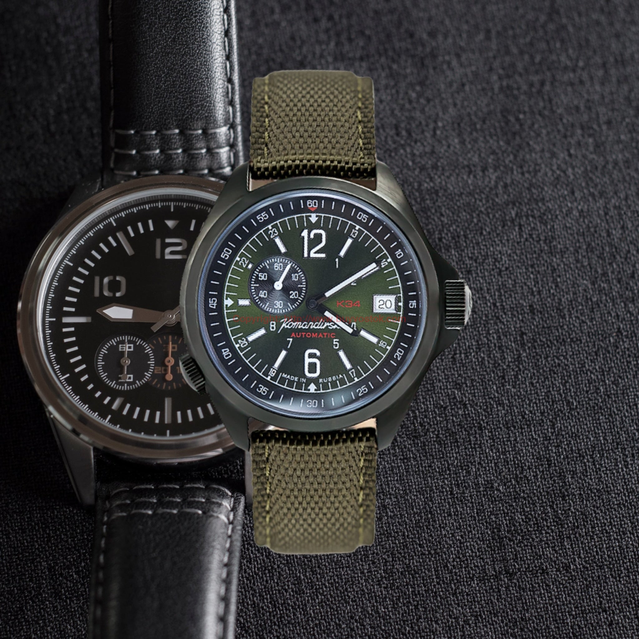 Vostok Komandirskie K34 476966 with AutoSelf Winding, Mineral Glass,